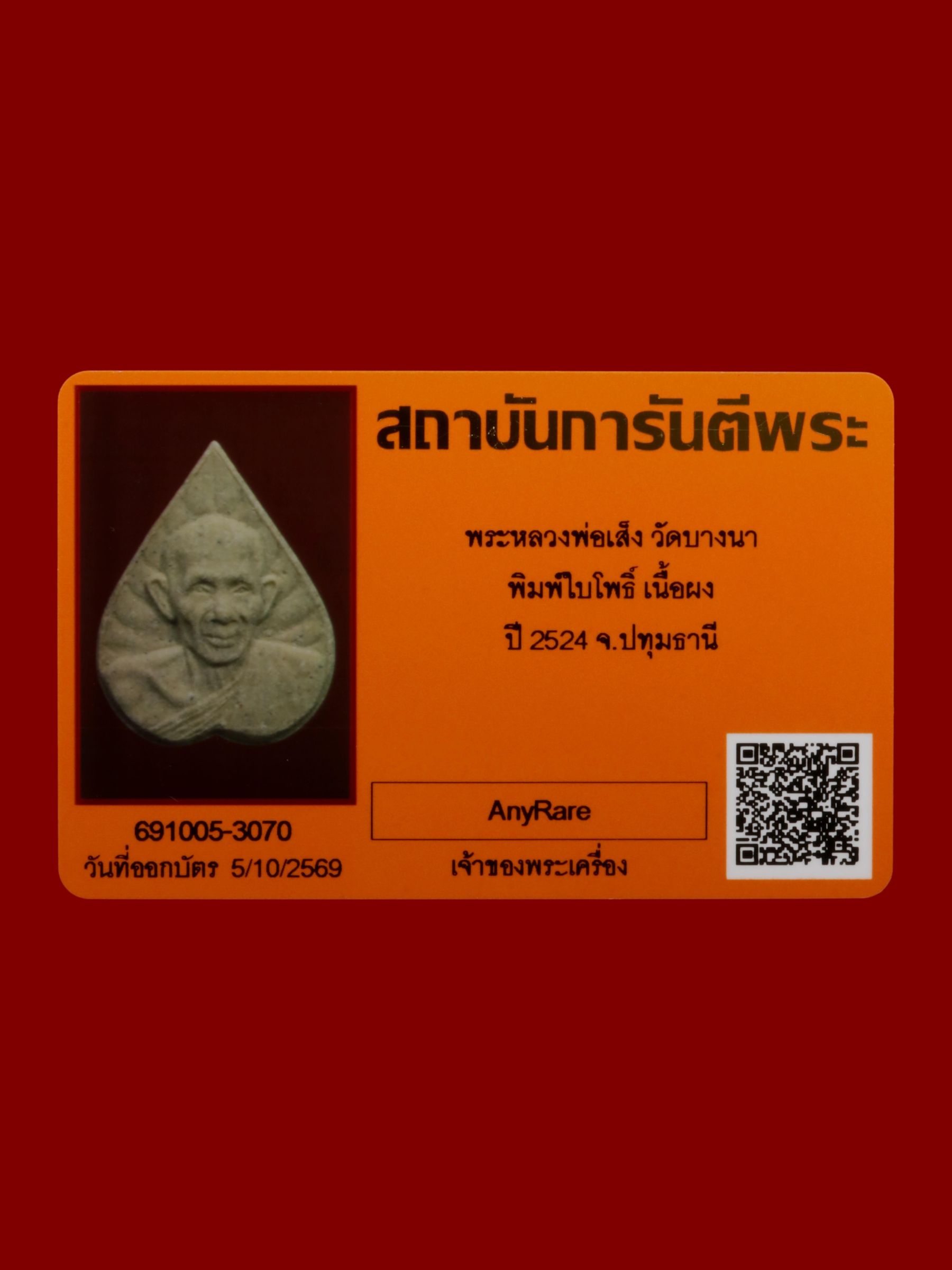 พระหลวงพ่อเส็ง วัดบางนา รูปที่ 3
